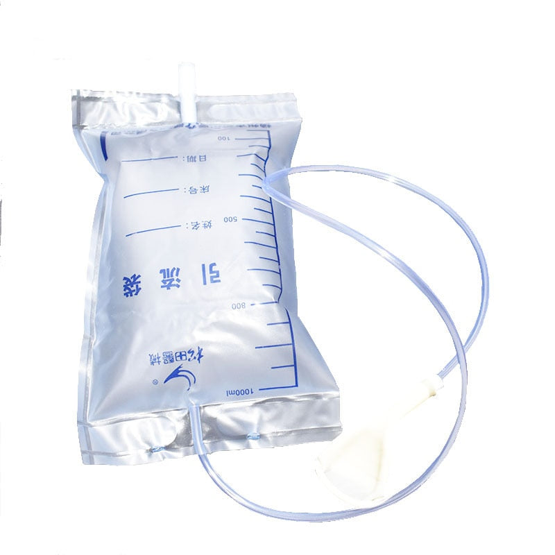 5Pcs/Lot Male Urine Drainage Bag Medical Latex Catheter 1000ML For Elderly Bed Incontinence Patient Urine Collector Health Care