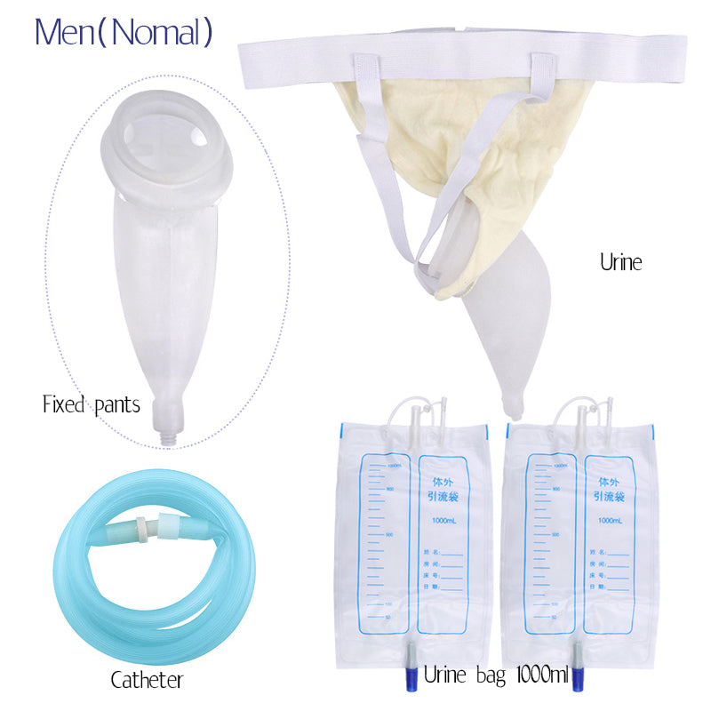 Medical Silicone Liquid Anti-Allergic for Men& Women / Reusable Urine Collection Urinal System: No Mess, No Spill, No Smell, Enjoy a Nice Night's Sleep. Security Packing