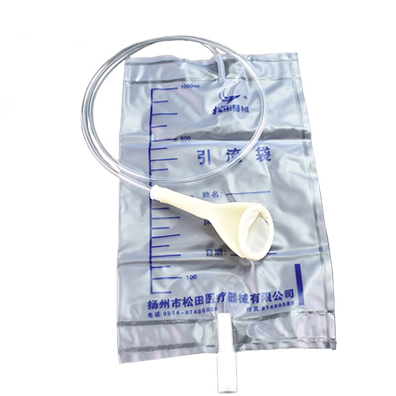 5Pcs/Lot Male Urine Drainage Bag Medical Latex Catheter 1000ML For Elderly Bed Incontinence Patient Urine Collector Health Care