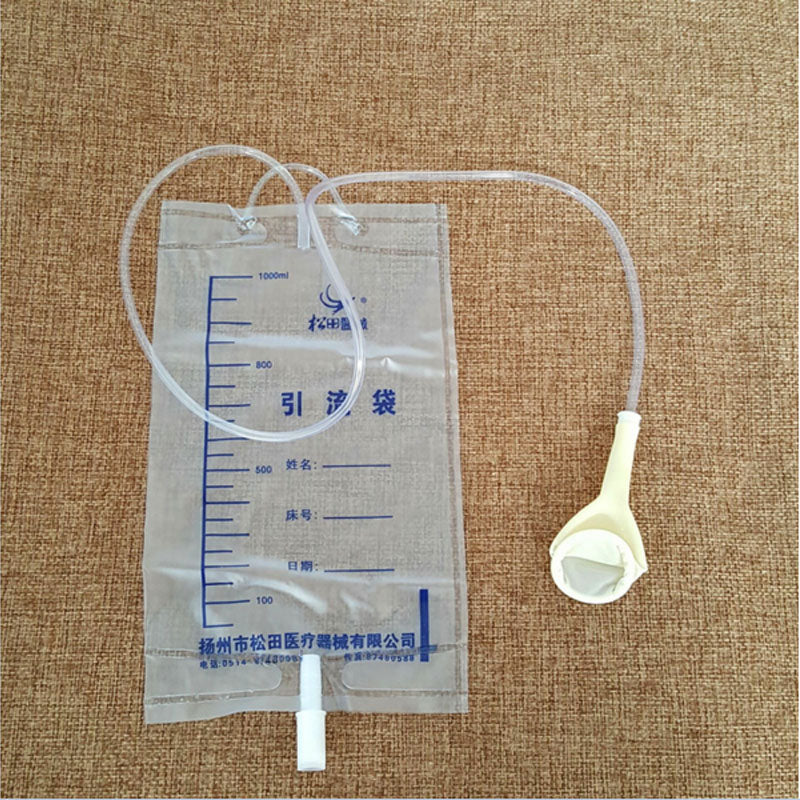 5P Medical Latex Sleeve Type Urine Bag Male Drainage Catheter Bag 1000ML Urine Collector Bag Holder Bed Incontinence Urinal Pee