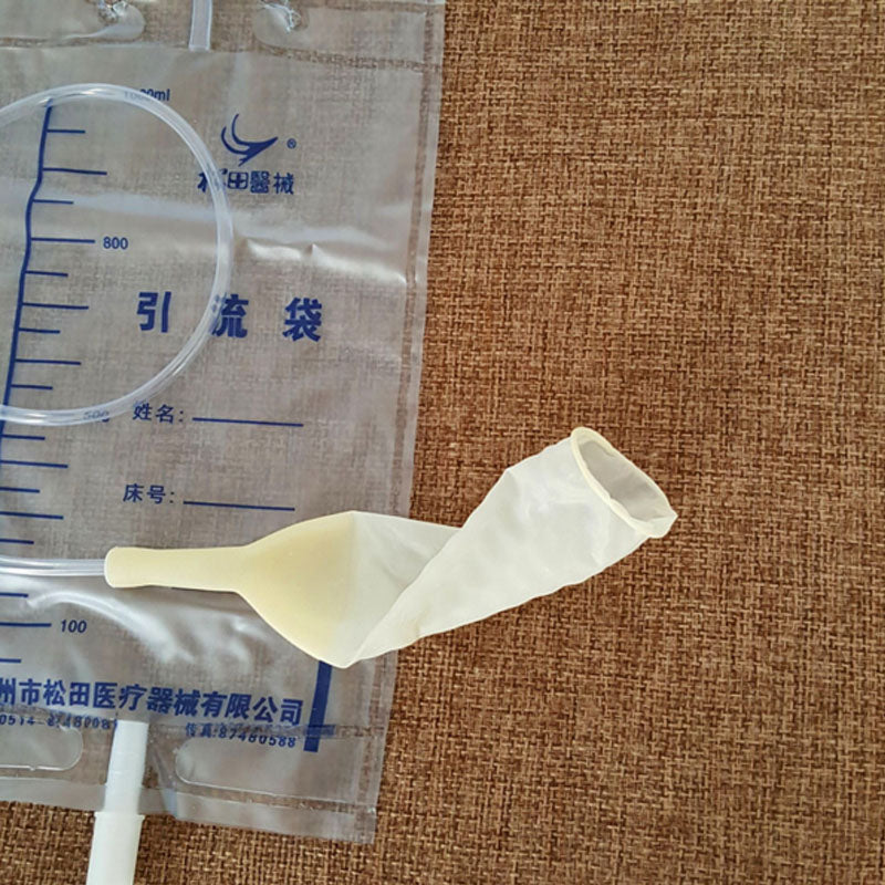 5P Medical Latex Sleeve Type Urine Bag Male Drainage Catheter Bag 1000ML Urine Collector Bag Holder Bed Incontinence Urinal Pee