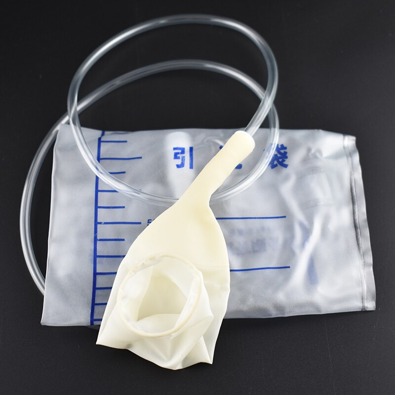 5Pcs/Lot Male Urine Drainage Bag Medical Latex Catheter 1000ML For Elderly Bed Incontinence Patient Urine Collector Health Care