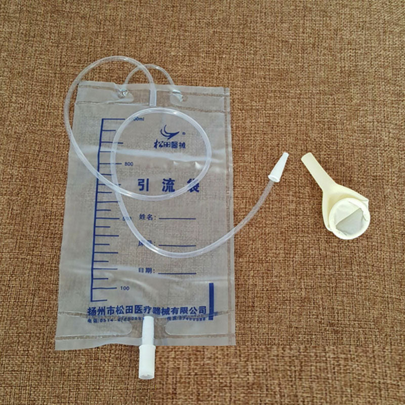 5P Medical Latex Sleeve Type Urine Bag Male Drainage Catheter Bag 1000ML Urine Collector Bag Holder Bed Incontinence Urinal Pee