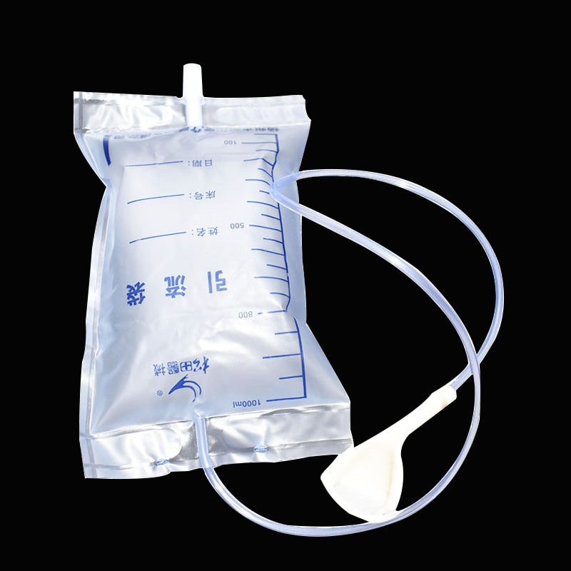 5 Pieces Reusable Medical Latex Sleeve Type Urine Bag - Male - Drainage I Catheter Bag  - 1000ML Urine Collector Bag - Urinal Pee Holder