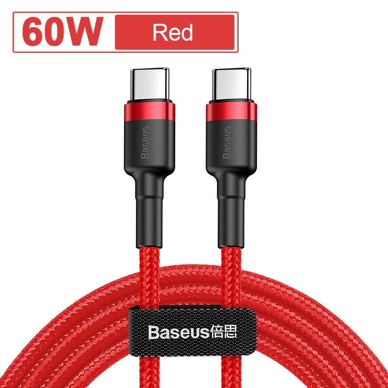 Baseus USB C to USB Type C Cable for MacBook Pro Quick Charge 3.0 100W PD Fast Charging for Samsung Xiaomi mi Charge Cable