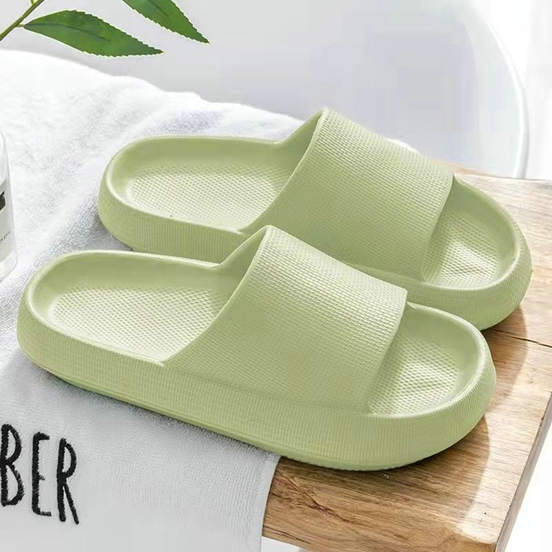 Fashion Women Summer Soft Slippers Thick Platform Bathroom Home Men Indoor Non-slip Anti-slip Female Cloud Cushion Slides