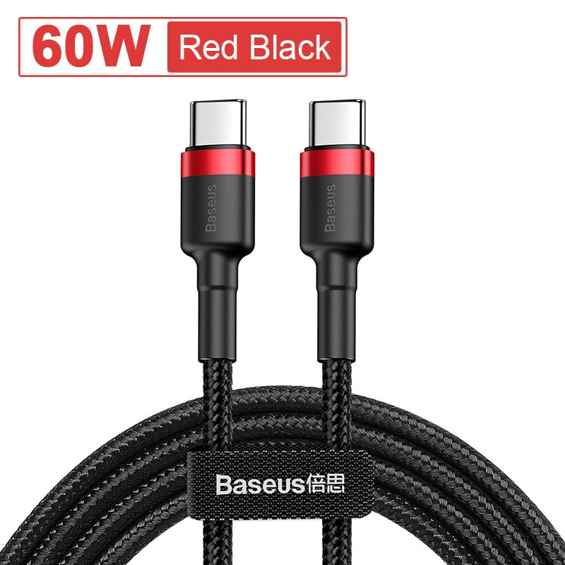 Baseus USB C to USB Type C Cable for MacBook Pro Quick Charge 3.0 100W PD Fast Charging for Samsung Xiaomi mi Charge Cable